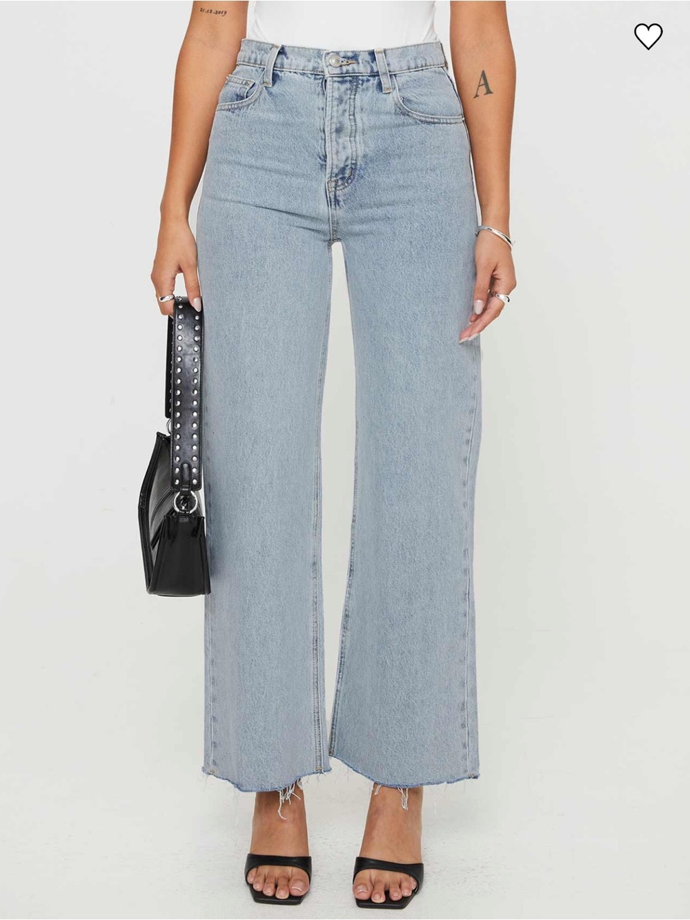 Princess Polly Fawcett Light Wash Denim Jean Size US 4